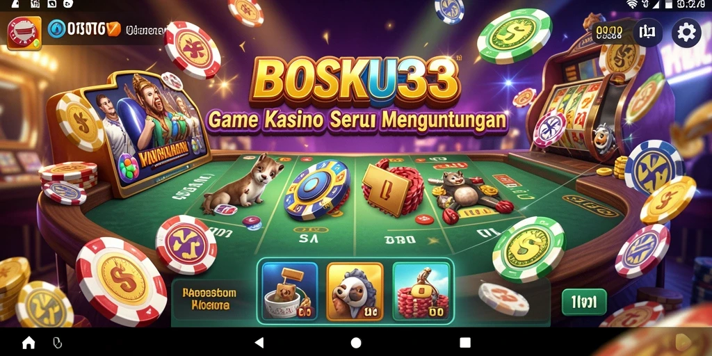Gameplay seru di aplikasi BOSKU33 dengan berbagai pilihan permainan Kasino.
