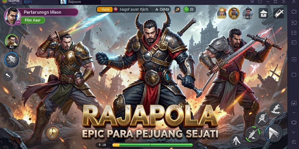 Tangkapan layar menunjukkan aksi pertarungan seru di RAJAPOLA.