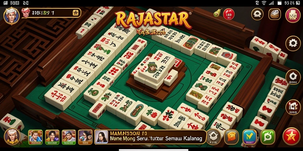 Tampilan menarik saat bermain game Mahjong RAJASTAR.
