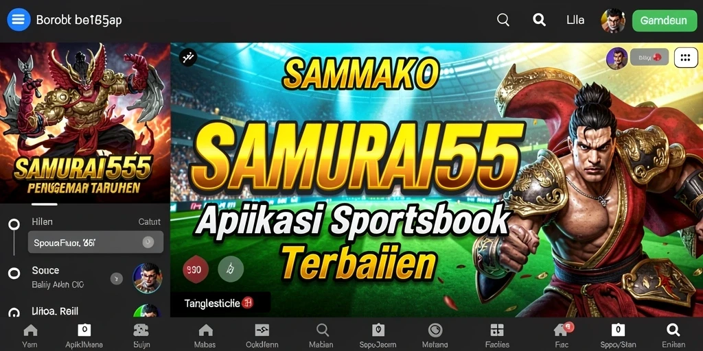 Tampilan utama SAMURAI555 dengan berbagai pilihan taruhan olahraga.