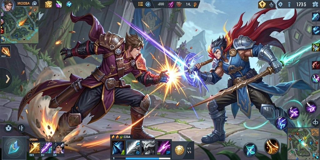 Tampilan gameplay epic di V21 dengan aksi seru.
