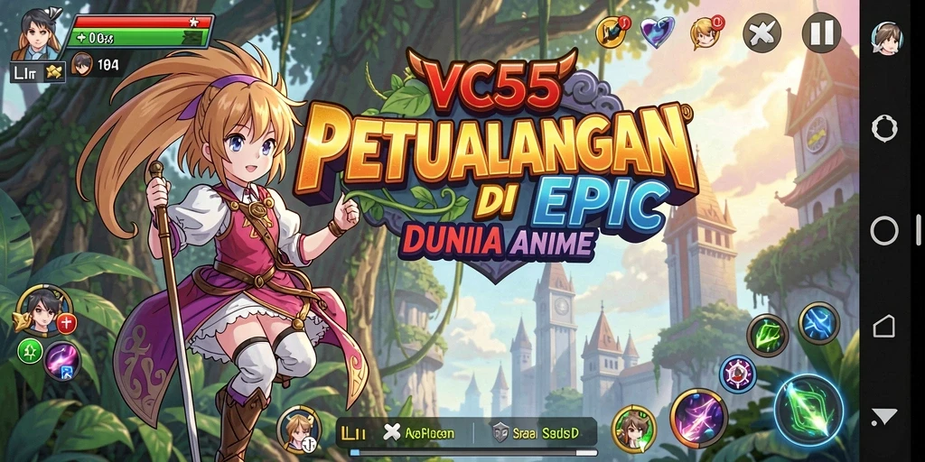 Gameplay seru dengan karakter anime favorit yang beraksi.
