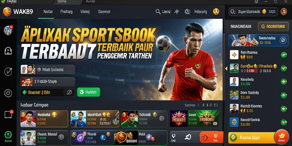 Screenshot WAK89 menampilkan antarmuka taruhan olahraga yang menarik.